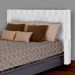 Conjunto Cabeçeira mais Calçadeira Baú Casal Queen Emma Suede Branco