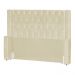 Conjunto Cabeçeira mais Calçadeira Baú Casal Queen Emma Suede Marfim