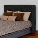 Conjunto Cabeçeira mais Calçadeira Baú Casal Queen Emma Suede Preto