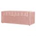Conjunto Cabeceira e Calçadeira Baú Casal Emma Veludo Rosa