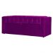 Conjunto Cabeceira e Calçadeira Baú Casal Emma Veludo Roxo