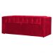 Conjunto Cabeceira e Calçadeira Baú Casal Emma Veludo Vermelho