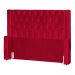 Conjunto Cabeceira e Calçadeira Baú Casal Emma Veludo Vermelho