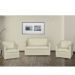 Kit 01 Namoradeira mais 02 Poltrona Decorativa Tilla Pés Cromados Suede Bege - DS Estofados