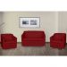 Kit 01 Namoradeira mais 02 Poltrona Decorativa Tilla Pés Cromados Suede Bordô - DS Estofados