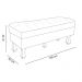 Kit 01 Puff Calçadeira Retrô 1,00 Metro Luis Xv Mais 02 Puffs 50X40 cm Capitonê Suede Bege - DS Estofados