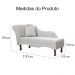Kit 02 Divãs Recamier Namoradeira Olívia Lado Esquerdo e Direito Linho Bege