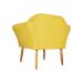 Kit 02 Poltronas Decorativa Amélia Pés Palito Suede Amarelo