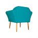 Kit 02 Poltronas Decorativa Amélia Pés Palito Suede Azul Turquesa