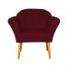 Kit 02 Poltronas Decorativa Amélia Pés Palito Suede Bordô