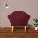 Kit 02 Poltronas Decorativa Amélia Pés Palito Suede Bordô