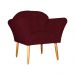 Kit 02 Poltronas Decorativa Amélia Pés Palito Suede Bordô