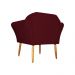 Kit 02 Poltronas Decorativa Amélia Pés Palito Suede Bordô