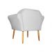 Kit 02 Poltronas Decorativa Amélia Pés Palito Suede Branco