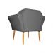 Kit 02 Poltronas Decorativa Amélia Pés Palito Suede Cinza