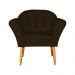 Kit 02 Poltronas Decorativa Amélia Pés Palito Suede Marrom