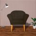 Kit 02 Poltronas Decorativa Amélia Pés Palito Suede Marrom