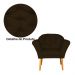 Kit 02 Poltronas Decorativa Amélia Pés Palito Suede Marrom