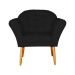 Kit 02 Poltronas Decorativa Amélia Pés Palito Suede Preto