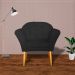 Kit 02 Poltronas Decorativa Amélia Pés Palito Suede Preto