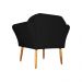 Kit 02 Poltronas Decorativa Amélia Pés Palito Suede Preto