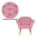 Kit 02 Poltronas Decorativa Amélia Pés Palito Suede Rosa