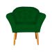 Kit 02 Poltronas Decorativa Amélia Pés Palito Suede Verde