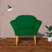 Kit 02 Poltronas Decorativa Amélia Pés Palito Suede Verde
