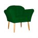 Kit 02 Poltronas Decorativa Amélia Pés Palito Suede Verde