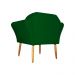 Kit 02 Poltronas Decorativa Amélia Pés Palito Suede Verde