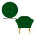 Kit 02 Poltronas Decorativa Amélia Pés Palito Suede Verde