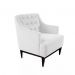 Kit 02 Poltronas Decorativa Clássica Capitonê Corino Branco - DS Móveis