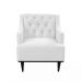 Kit 02 Poltronas Decorativa Clássica Capitonê Corino Branco - DS Móveis