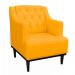 Kit 02 Poltronas Decorativa Clássica Capitonê Suede Amarelo - DS Móveis