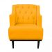 Kit 02 Poltronas Decorativa Clássica Capitonê Suede Amarelo - DS Móveis