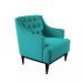 Kit 02 Poltronas Decorativa Clássica Capitonê Suede Azul - DS Móveis