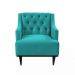 Kit 02 Poltronas Decorativa Clássica Capitonê Suede Azul - DS Móveis