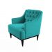 Kit 02 Poltronas Decorativa Clássica Capitonê Suede Azul - DS Móveis