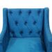 Kit 02 Poltronas Decorativa Clássica Capitonê Suede Azul Veludo - DS Móveis