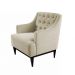 Kit 02 Poltronas Decorativa Clássica Capitonê Suede Bege - DS Móveis