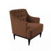 Kit 02 Poltronas Decorativa Clássica Capitonê Suede Marrom - DS Móveis