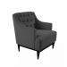 Kit 02 Poltronas Decorativa Clássica Capitonê Suede Preto - DS Móveis