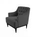 Kit 02 Poltronas Decorativa Clássica Capitonê Suede Preto - DS Móveis