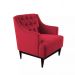Kit 02 Poltronas Decorativa Clássica Capitonê Suede Vermelho - DS Móveis