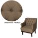 Kit 02 Poltronas Decorativa Clássica Linho Diversas Azul