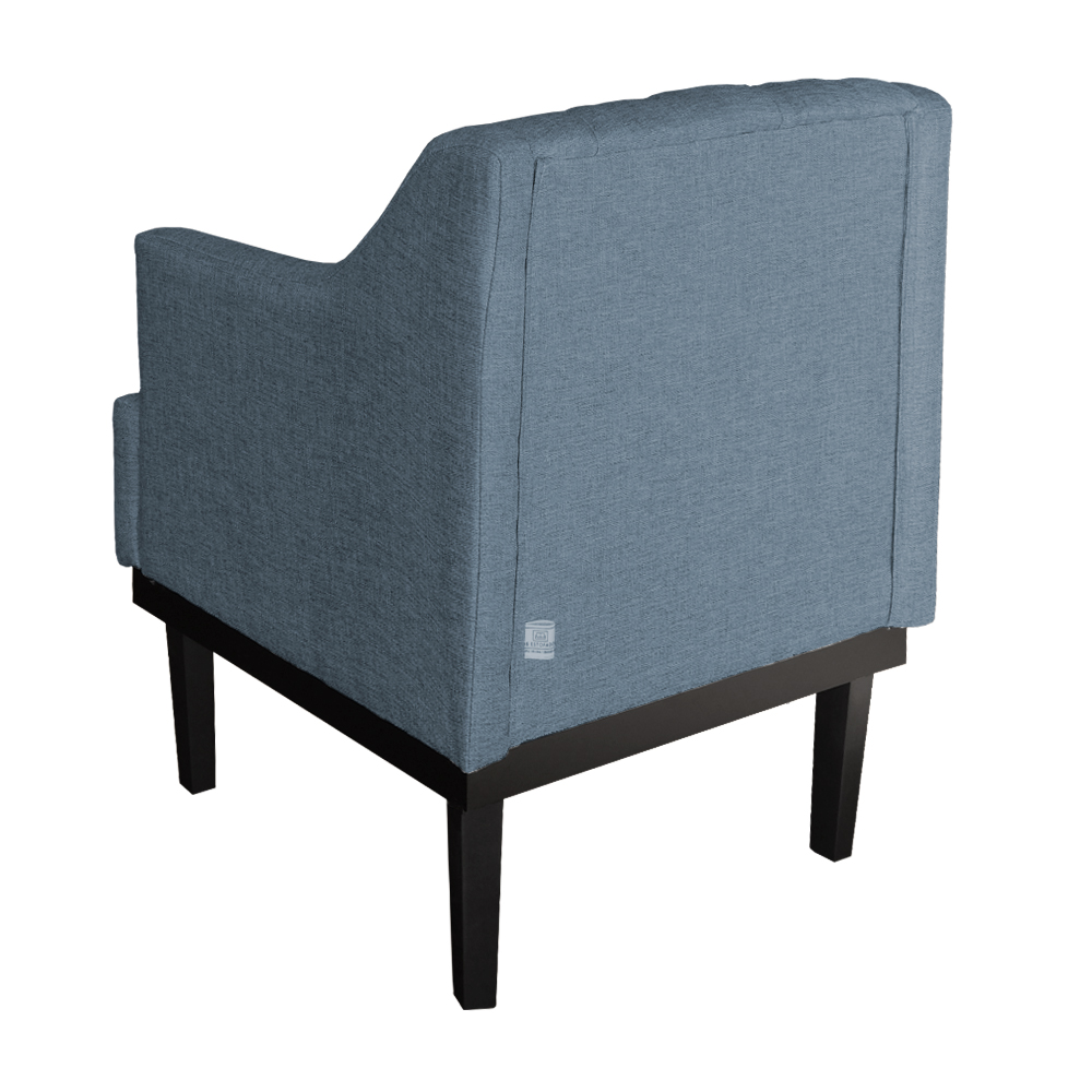 Kit 02 Poltronas Decorativa Clássica Linho Diversas Azul