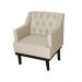 Kit 02 Poltronas Decorativa Clássica Linho Diversas Bege