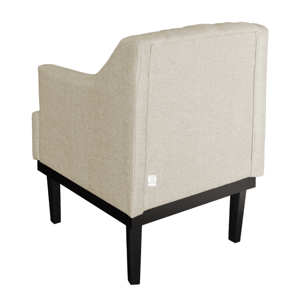 Kit 02 Poltronas Decorativa Clássica Linho Diversas Bege