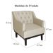 Kit 02 Poltronas Decorativa Clássica Linho Diversas Bege