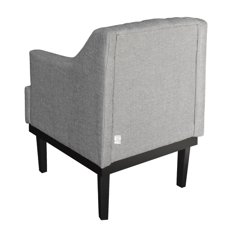 Kit 02 Poltronas Decorativa Clássica Linho Diversas Cinza